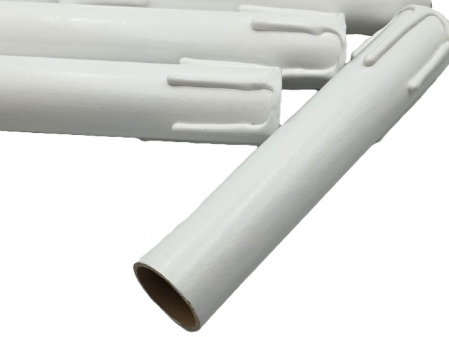 5 Candle Tubes white drip Card 120mm x 24mm 