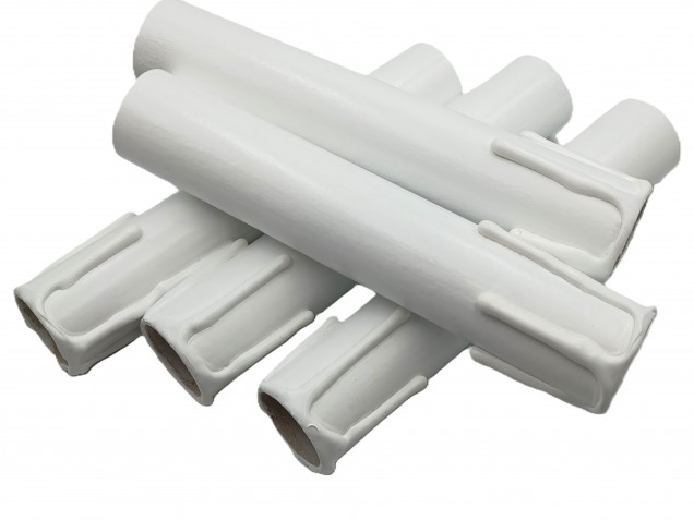 5 Candle Tubes white drip Card 150mm x 24mm 