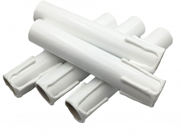 5 Candle Tubes white drip Card 120mm x 24mm 