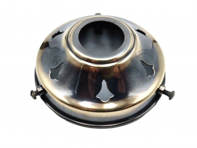 3 1~4 INCH BRUSHED ANTIQUE EFFECT GALLERY - GLASS SHADE HOLDER