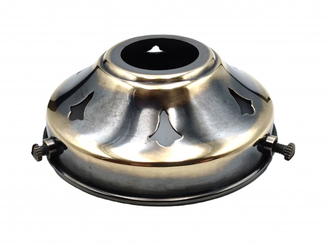 3 1~4 INCH BRUSHED ANTIQUE EFFECT GALLERY - GLASS SHADE HOLDER