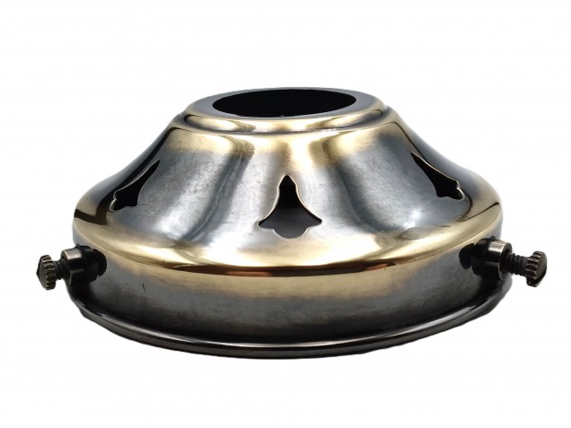 3 1~4 INCH BRUSHED ANTIQUE EFFECT GALLERY - GLASS SHADE HOLDER