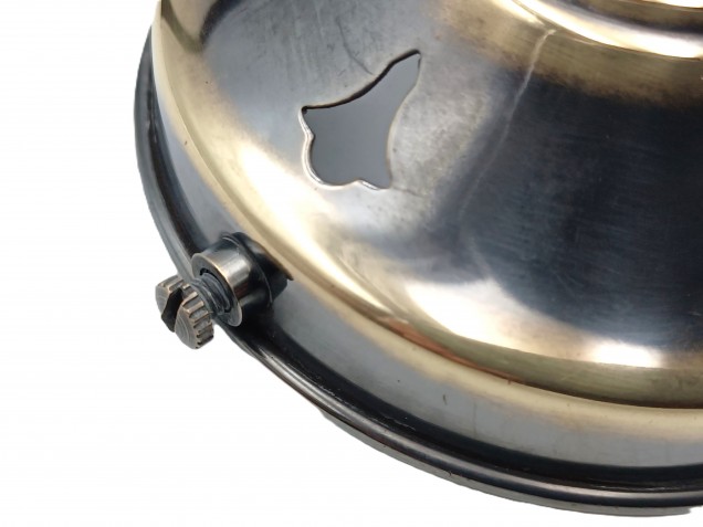 3 1~4 INCH BRUSHED ANTIQUE EFFECT GALLERY - GLASS SHADE HOLDER