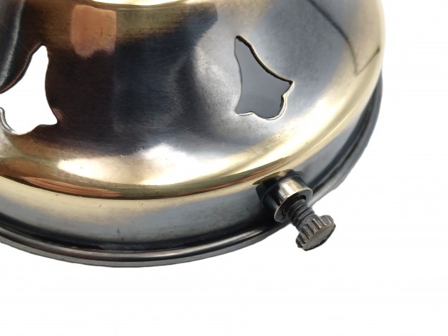 3 1~4 INCH BRUSHED ANTIQUE EFFECT GALLERY - GLASS SHADE HOLDER