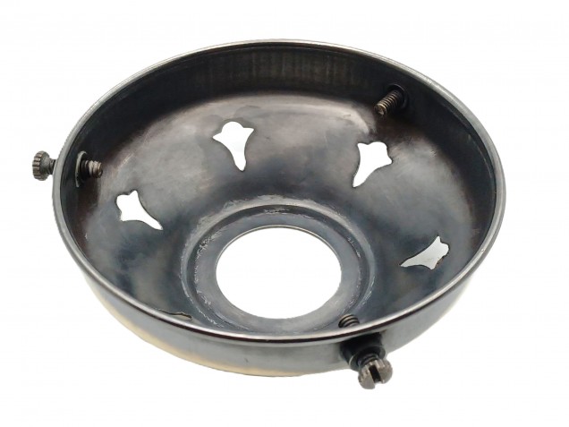 3 1~4 INCH BRUSHED ANTIQUE EFFECT GALLERY - GLASS SHADE HOLDER