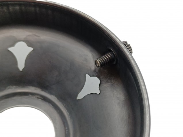 3 1~4 INCH BRUSHED ANTIQUE EFFECT GALLERY - GLASS SHADE HOLDER