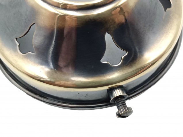 3 1~4 INCH BRUSHED ANTIQUE EFFECT GALLERY - GLASS SHADE HOLDER