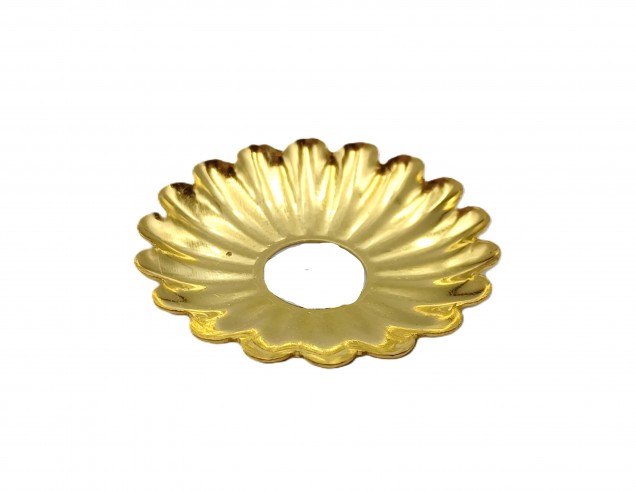 Brass plated Decorative Rosette flower cap cover 35mm Diameter with 10mm Hole 