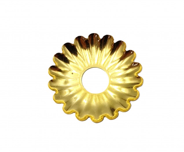 Brass plated Decorative Rosette flower cap cover 35mm Diameter with 10mm Hole 