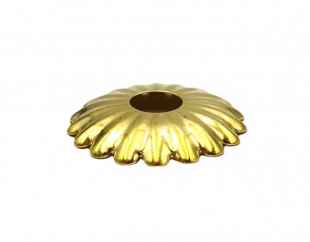 Brass plated Decorative Rosette flower cap cover 35mm Diameter with 10mm Hole 