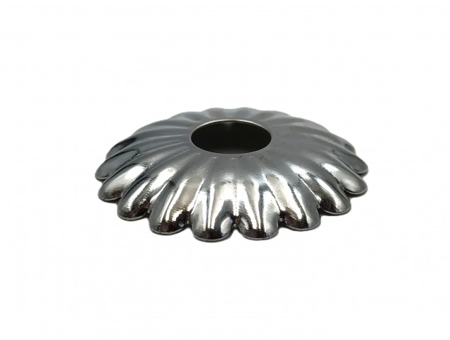 Chrome plated Decorative Rosette flower cap cover 35mm Diameter with 10mm Hole