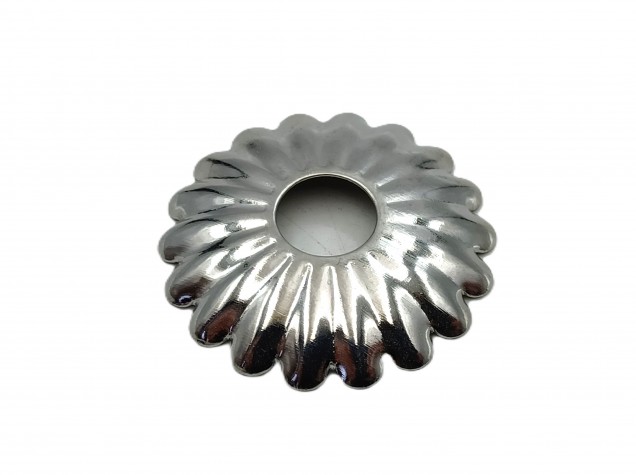 Chrome plated Decorative Rosette flower cap cover 35mm Diameter with 10mm Hole