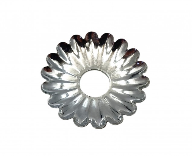 Chrome plated Decorative Rosette flower cap cover 35mm Diameter with 10mm Hole
