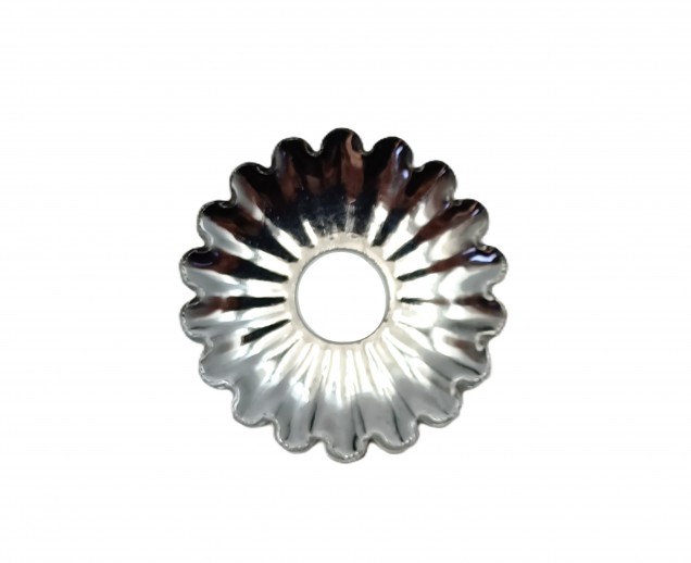 Chrome plated Decorative Rosette flower cap cover 35mm Diameter with 10mm Hole