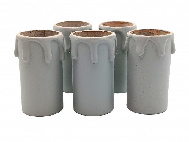 Candle Tubes Grey Drip Card 55mm x 26mm 5 pack