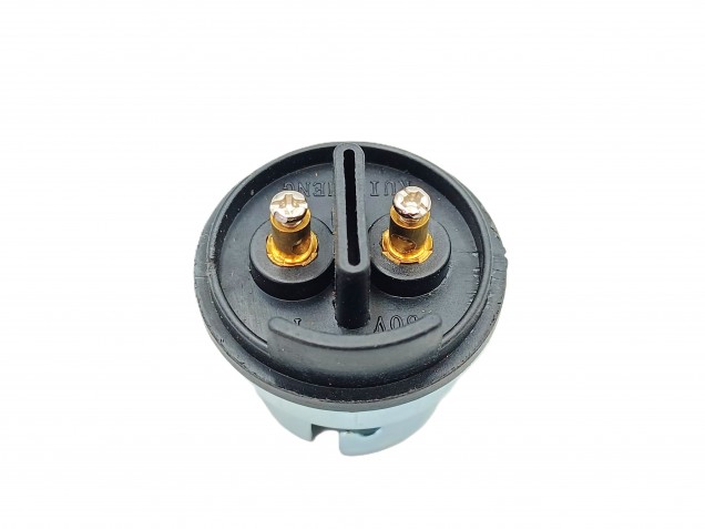 B22 BC Bakelite lamp holder plain skirt silver 10mm base thread 