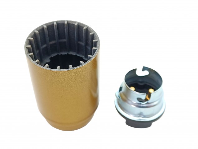 B22 BC Bakelite lamp holder plain skirt gold 10mm base thread  (COPY)