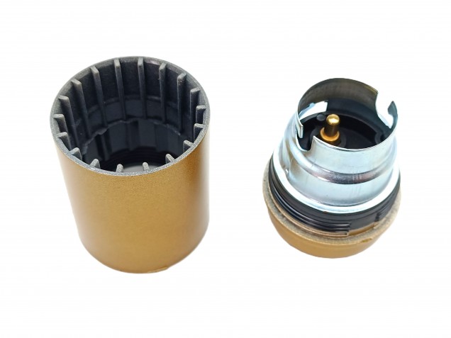 B22 BC Bakelite lamp holder plain skirt gold 10mm base thread  (COPY)