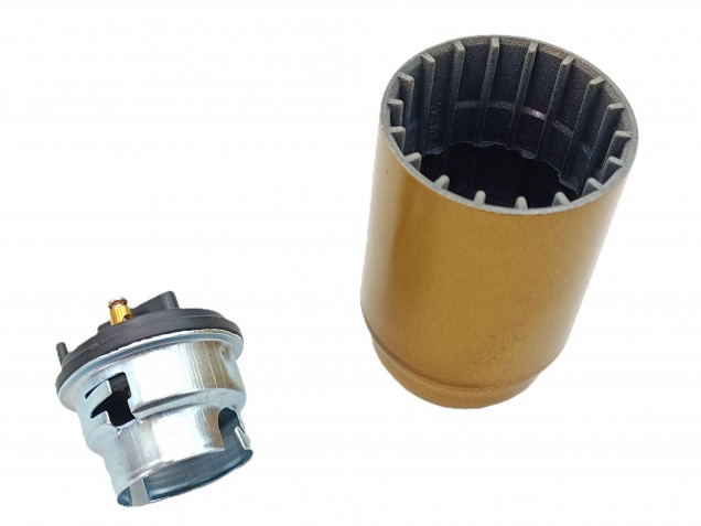 B22 BC Bakelite lamp holder plain skirt gold 10mm base thread  (COPY)