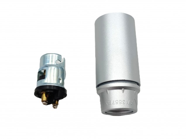 Bakelite B15 SBC lamp holder silver plain skirt M10 base 