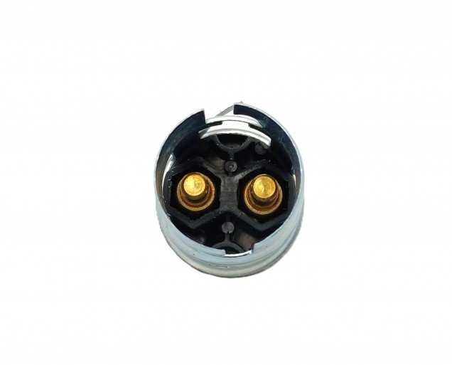 Bakelite B15 SBC lamp holder silver plain skirt M10 base 