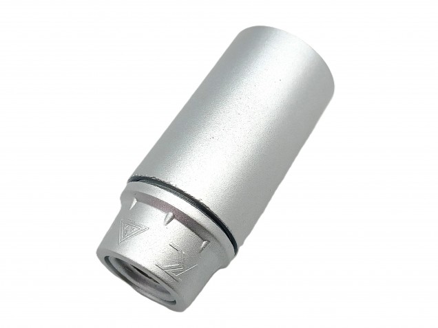 Bakelite B15 SBC lamp holder silver plain skirt M10 base 