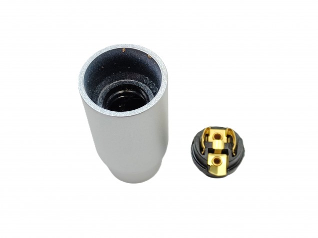 E14 SES Bakelite Lamp Holder Plain Skirt silver