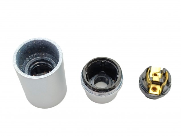 E14 SES Bakelite Lamp Holder Plain Skirt silver