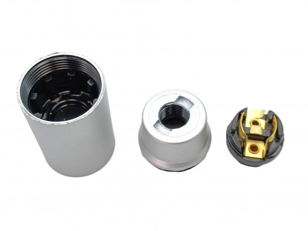 E14 SES Bakelite Lamp Holder Plain Skirt silver