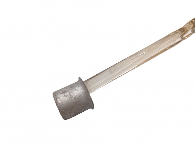 Murano tinted glass chandelier leaf crook