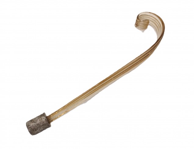 Venetian tinted glass chandelier leaf crook