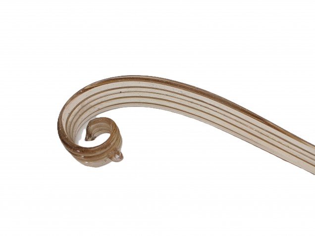 Venetian tinted glass chandelier leaf crook