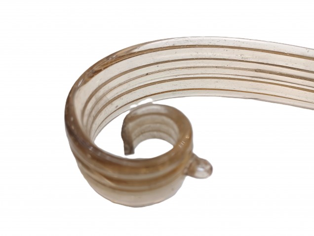 Venetian tinted glass chandelier leaf crook