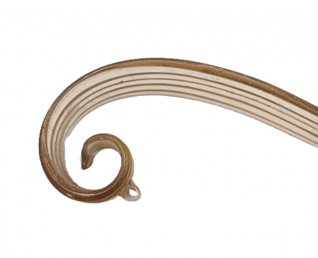 Venetian tinted glass chandelier leaf crook