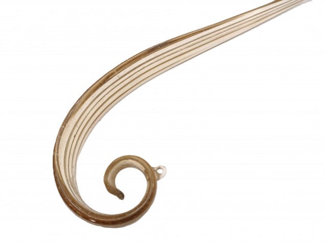 Venetian tinted glass chandelier leaf crook