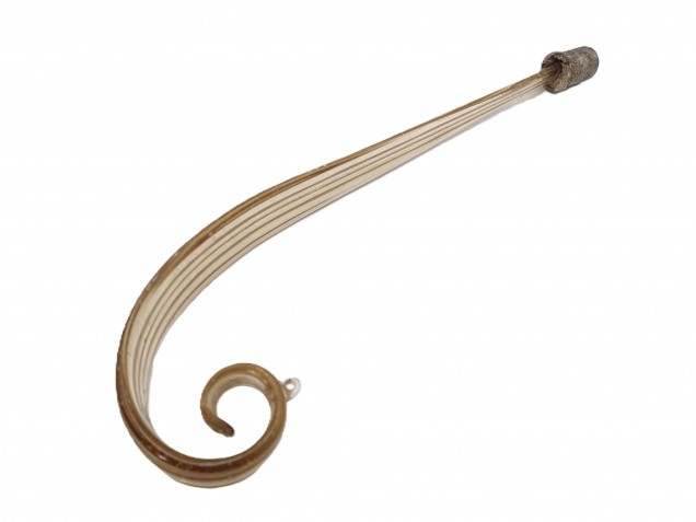 Venetian tinted glass chandelier leaf crook