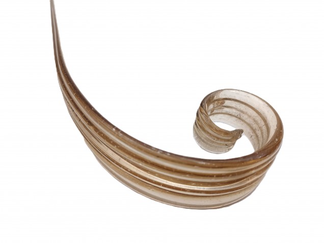 Venetian tinted glass chandelier leaf crook