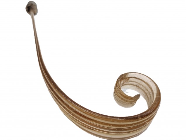 Venetian tinted glass chandelier leaf crook