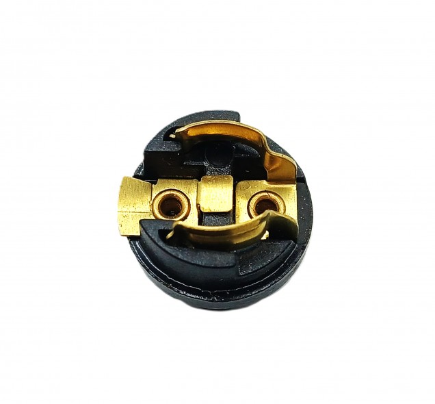 E14 Bakelite lamp holder threaded skirt and chunky shade rings black