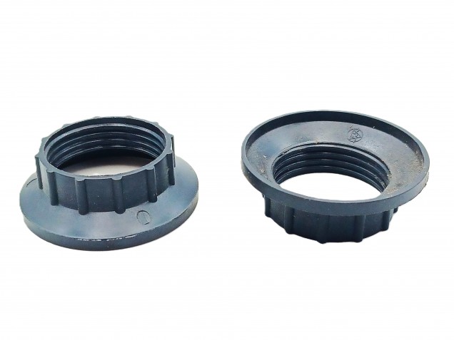 E14 chunky shade rings black plastic 44mm width external 27mm width internal