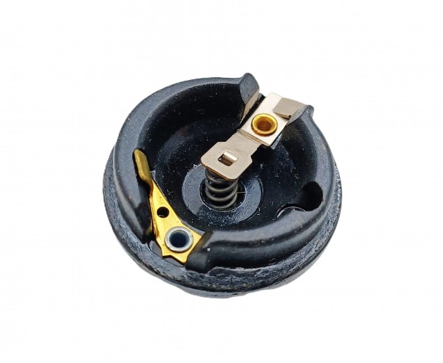 3 PART E26 ES LAMP HOLDER IN BLACK HALF THREADED SKIRT