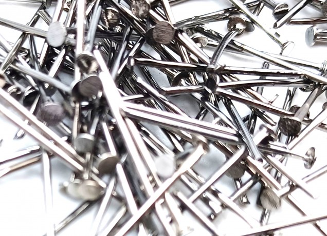 100 chandelier connecting pins dark nickel 20mm x 0.8mm 2mm head