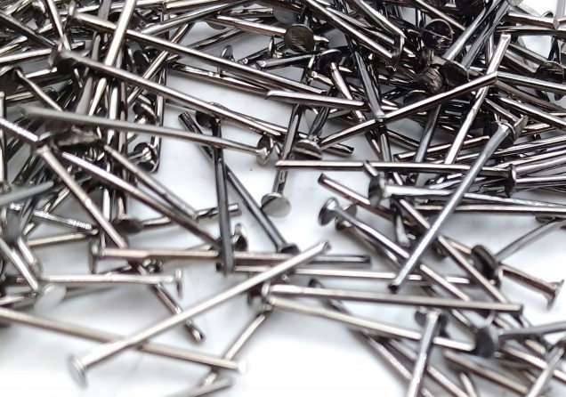 100 chandelier connecting pins dark nickel 20mm x 0.8mm 2mm head