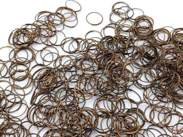 500 Antique brass jump rings for pinning crystal and glass