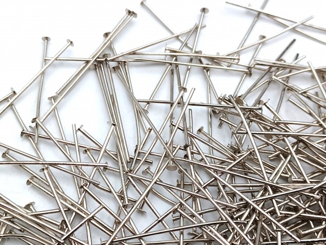 Nickel 40mm x 0.8mm (approx 430 pins) 100 grams