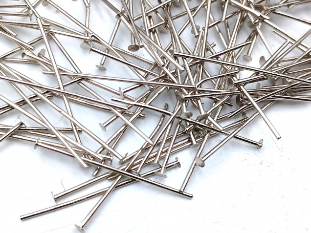 100 grams of Nickel pins 30mm x 0.9mm (approx 720 pins)