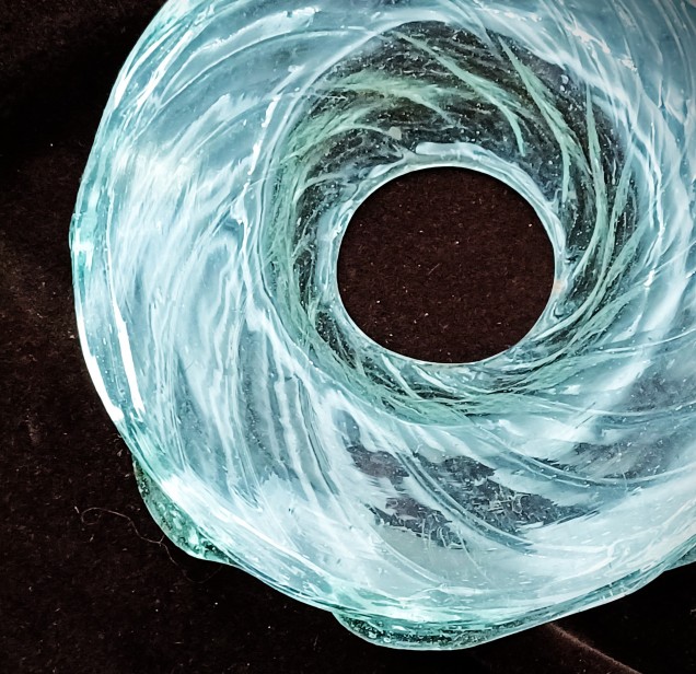 19th century Chandelier Venetian glass drip pan 