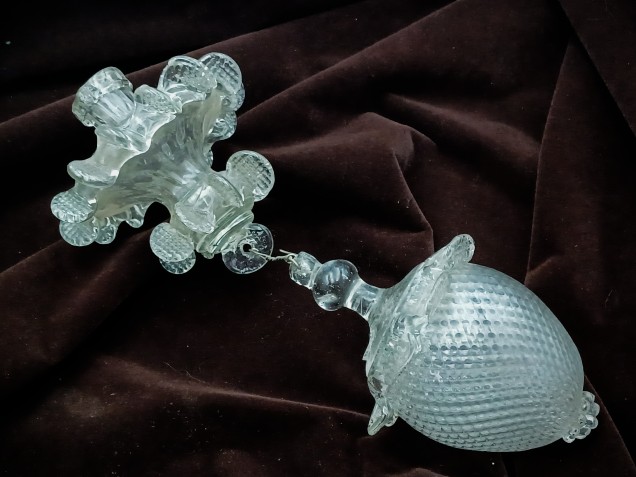 Antique Murano chandelier glass finial