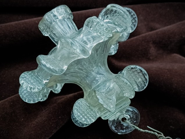 Antique Murano chandelier glass finial