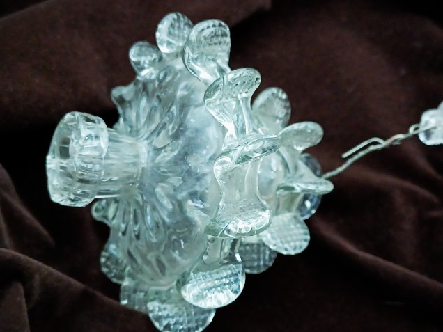 Antique Murano chandelier glass finial